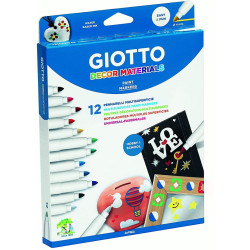 ROTULADOR GIOTTO DECOR MULTISUPERFICIES 12 COLORES 453400 FILA