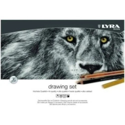 SET DIBUJO LYRA REMBRANDT MONOCROMO + LAPIZ PASTEL CAJA MADERA 31PZS  2004002 FILA