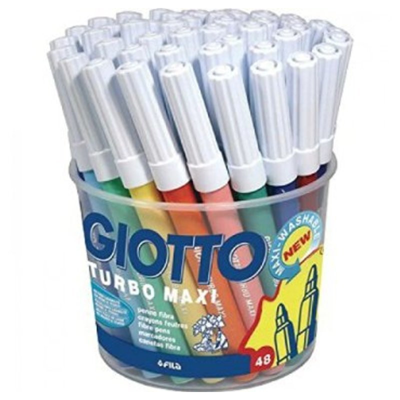 ROTULADOR GIOTTO TURBO MAXI FILA 12 COLORES BOTE 48U