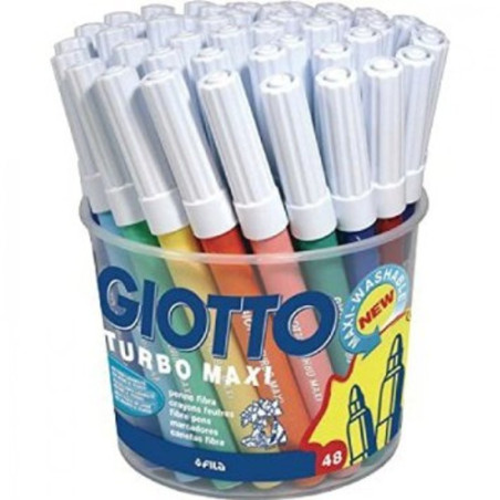 ROTULADOR GIOTTO TURBO MAXI FILA 12 COLORES BOTE 48U