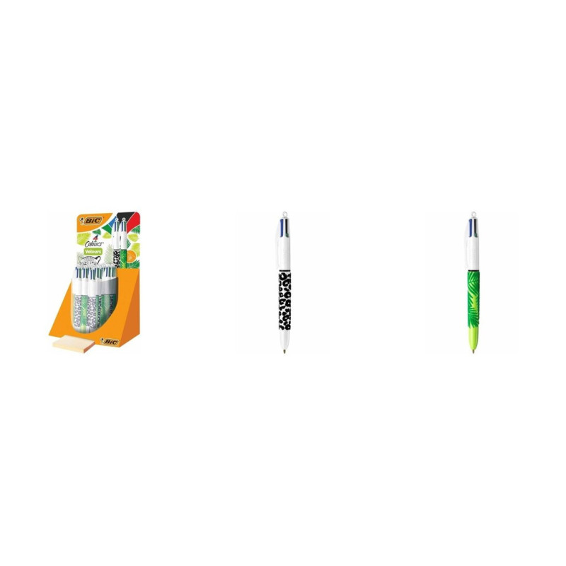 BOLIGRAFO BIC 4 COLORES VELOUR TERCIOPELO EXPOSITOR UNIDAD (30) 967278