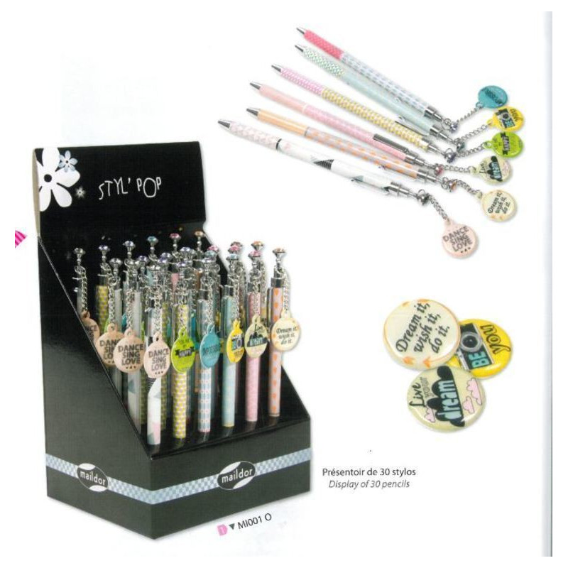 BOLIGRAFO MAILDOR MINI C/COLGANTE MENSAJE MI001O