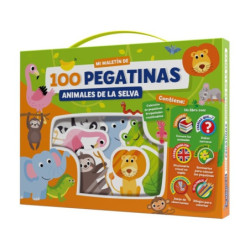 JUEGO IMAGILAND MALETIN 100 PEGATINAS ANIMALES EN LA SELVA PTC010