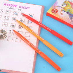 ROTULADOR DELI CARTON 12 COLORES PUNTA FINA COLORUN C10000