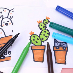 ROTULADOR DELI CARTON 12 COLORES PUNTA FINA COLORUN C10000