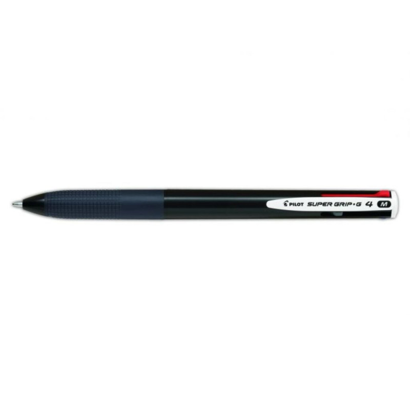 BOLIGRAFO PILOT SUPER GRIP G-4 COLORES CARCASA NEGRA BPKGG-35M-B UNIDAD (12)