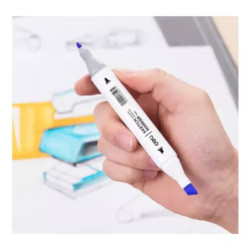 ROTULADOR DOBLE PUNTA PROFESIONAL DELI MALETIN TRANSPARENTE 48U 70801-48