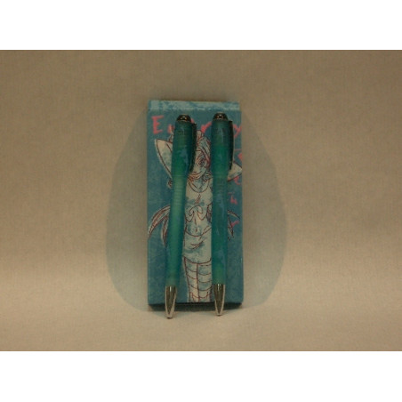 BOLIGRAFO Y PORTAMINAS ASTRO AUT. WITCH AZUL CAJA REGALO WIT1010 ^