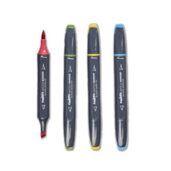 ROTULADOR CARIOCA PLUS DOBLE PUNTA PINCEL ESTUCHE 80 COLORES SURTIDOS 45243 UNIDAD