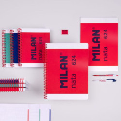 CUADERNO EUROPEAN MILAN A4 PAPEL CUADRO 5*5 80HOJAS DE 95G NATA 624 ROSA 57043E80P