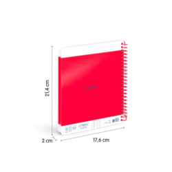 CUADERNO EUROPEAN MILAN A5 PAPEL CUADRO 5*5 80HOJAS DE 95G NATA 624 ROSA 57053E80P