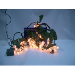 LUCES MICRO 8 RACIMOS UVA C/HOJAS PROG MULTI BLANCA 22870 ^