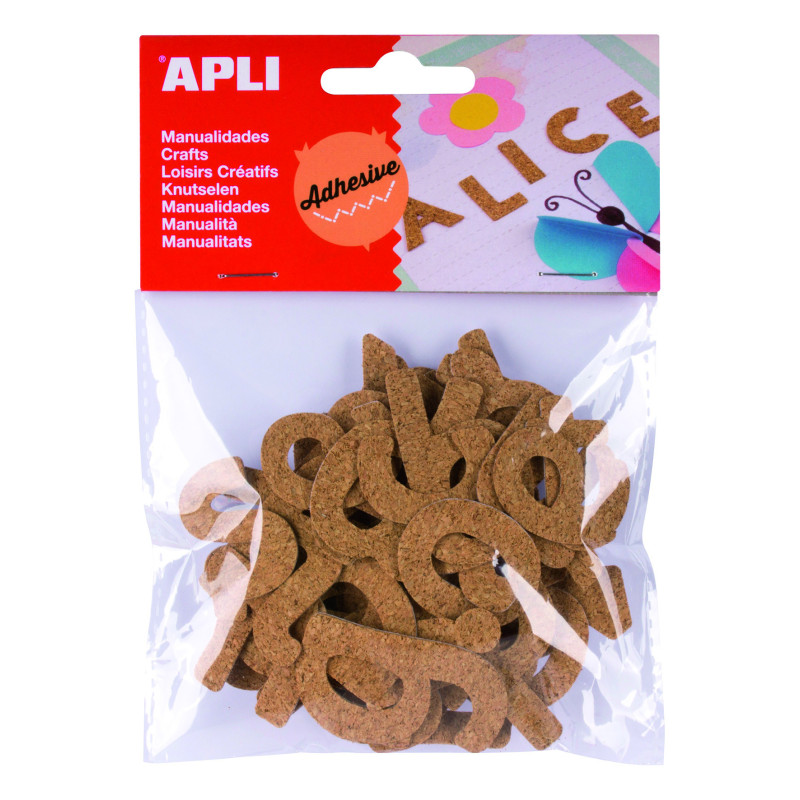 LETRAS CORCHO ADHESIVAS 52UDS. APLI 16829