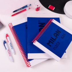 CUADERNO EUROPEAN MILAN A4 PAPEL CUADRO 5*5 80HOJAS DE 95G NATA 624 AZUL 57043E80B