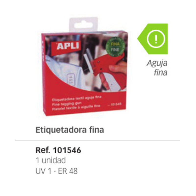 MAQUINA ETIQUETAR APLI NAVETES AGUJA FINA PARA COLGANTES 101546