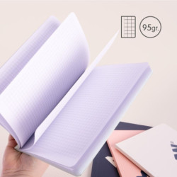 LIBRETA A5 ENCOLADA 48H CUADRO 5*5 95G 430 SINCE 1918 ROSA 57253G48P UNIDAD