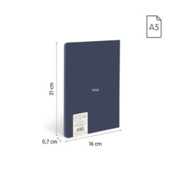 LIBRETA A5 MILAN ENCOLADA 48H CUADRO 5*5 95G 430 SINCE 1918 AZUL 57253G48B UNIDAD