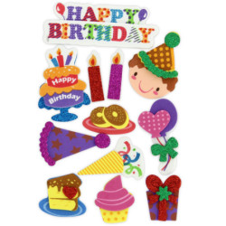 FIGURAS G.EVA 3D PURPURINA CUMPLE 1 GRAFOPLAS