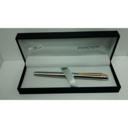 PLUMA INOXCROM PURE METAL ORO C/ESTUCHE