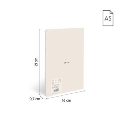 LIBRETA A5 MILAN ENCOLADA 48H LISO 95G 430 SINCE 1918 BEIGE 57251G48BG UNIDAD