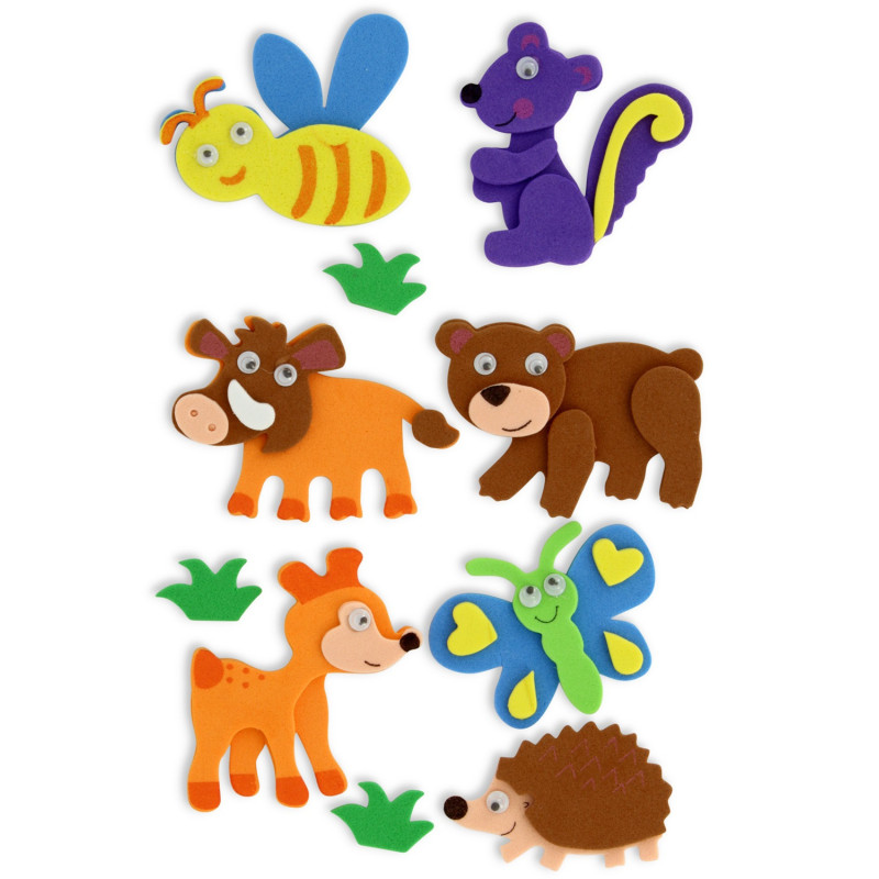 FIGURAS G.EVA 3D ADHESIVAS ANIMALES 2 GRAFOPLAS
