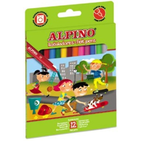 ROTULADOR ALPINO FINO C/12 AR001002 UNIDAD