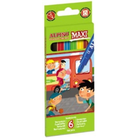 ROTULADOR ALPINO MAXI C/6 AR000005 UNIDAD ^