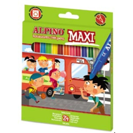 ROTULADOR ALPINO MAXI C/24 AR000007 UNIDAD ^