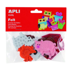 FIGURAS FIELTRO ANIMALES 18u. APLI 13785