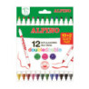 ROTULADOR ALPINO DOBLE PUNTA 10+2 COLORES AR002013