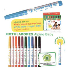 ROTULADOR ALPINO BABY JUMBO 10 COLORES ^