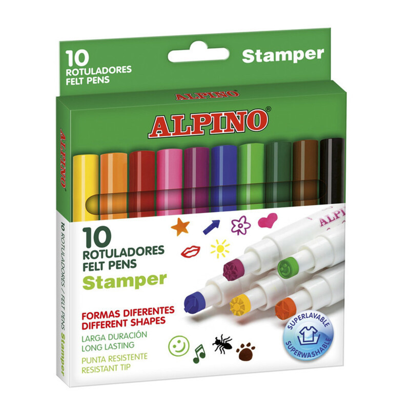 ROTULADOR ALPINO STAMPER 10 FIGURAS C/10