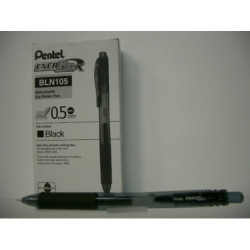 ROTULADOR PENTEL ENERGELX 0,5MM RETRACTIL NEGRO C/12U BL105-A