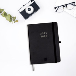 AGENDA ESCOLAR FINOCAM25 18M.MINIMAL M5 SVH25-26 NEGRO INTL+ M5 - 140X190 MM 636110326
