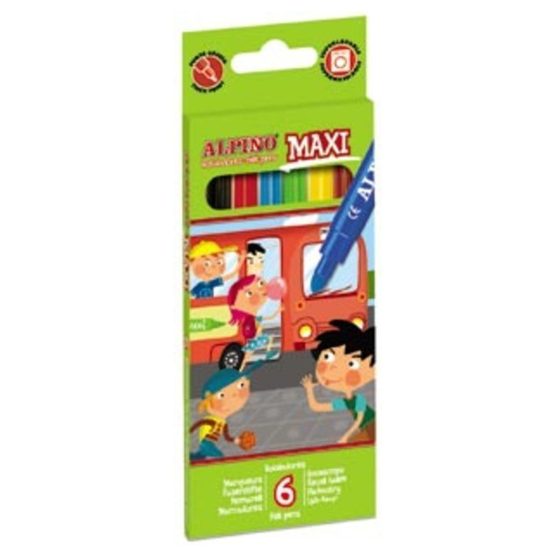 ROTULADOR ALPINO MAXI C/6 AR000005 UNIDAD ^