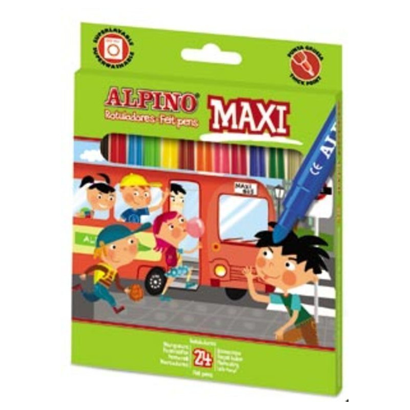 ROTULADOR ALPINO MAXI C/24 AR000007 UNIDAD ^