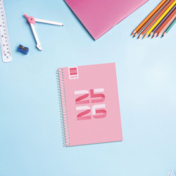 AGENDA ESCOLAR FINOCAM25 COOL 1/8 SVH 25-26 ROSA+ 8º - 120X164 MM 645000426