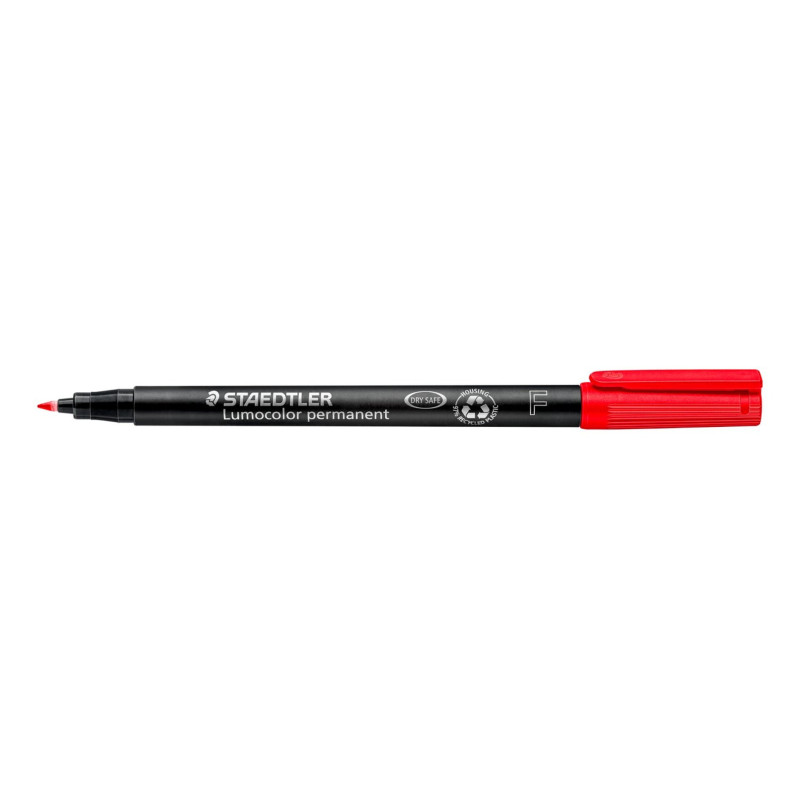 ROTULADOR STAEDTLER LUMOCOLOR FINO ROJO 318 C/10U