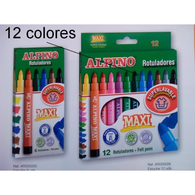 ROTULADOR ALPINO MAXI JUMBO C/12 ^