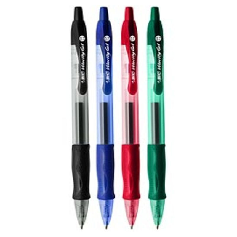 ROTULADOR BIC VELOCITY GEL INK RETRACTIL GRIP NEGRO C/12U