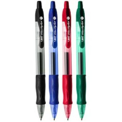 ROTULADOR BIC VELOCITY GEL INK RETRACTIL GRIP ROJO C/12U