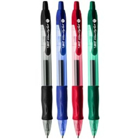 ROTULADOR BIC VELOCITY GEL INK RETRACTIL GRIP ROJO C/12U