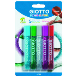PEGAMENTO GLITTER STRASS 10,5ML BLISTER 5UDS GIOTTO