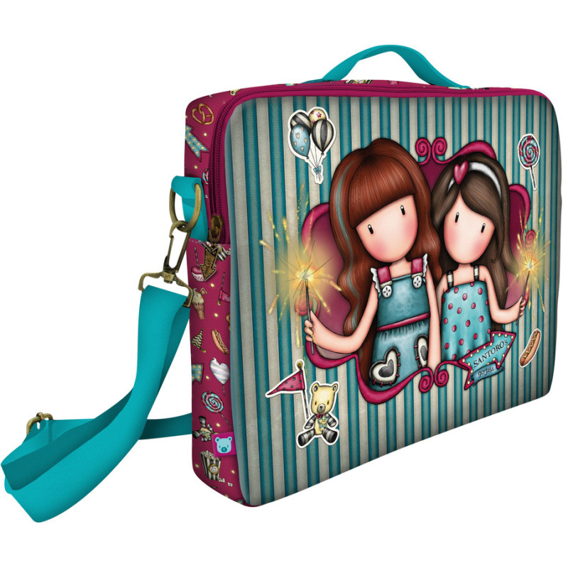 BANDOLERA PARA PORTATIL 14,10'' GORJUSS™ FAIRGROUND "FIREWORKS" SAFTA23 ENERO 594GJ11