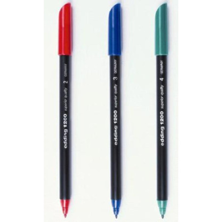 ROTULADOR EDDING 1200 ROJO 02 C/10U