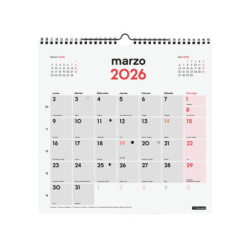 CALENDARIO PARED ESCRIBIR 30X30 2026+ FINOCAM26 781520026 300 X 5 X 310 MM