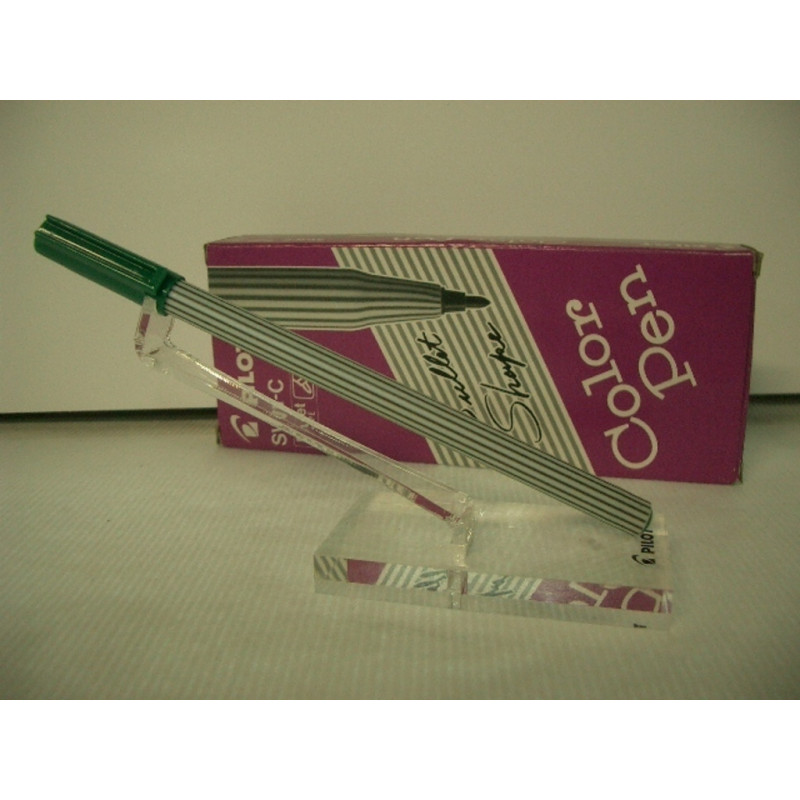 ROTULADOR PILOT SW-C PUNTA FIBRA VERDE C/12U ^
