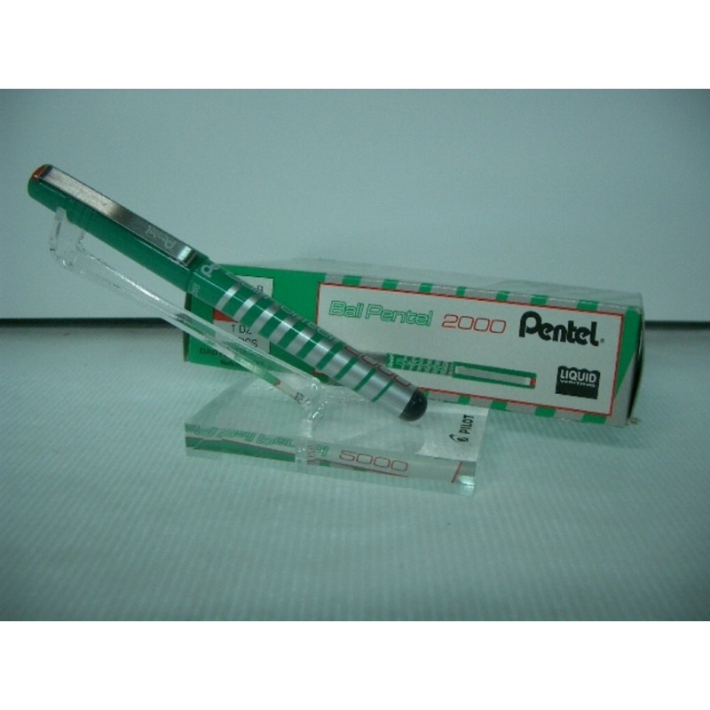 ROTULADOR PENTEL BALL PEN 2000 0,8 MEDIO ROJO C/12U ^