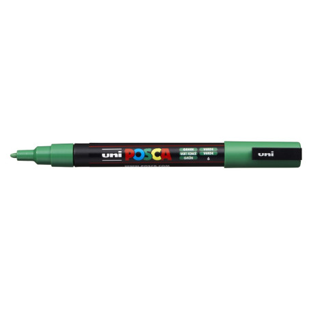MARCADOR UNI-BALL POSCA PC-3M PUNTA REDONDA 0,9-1,3MM VERDE -6-