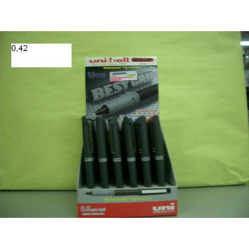 ROTULADOR UNI-BALL MICRO GRIP 0,5  EXPOSITOR 36UN ^